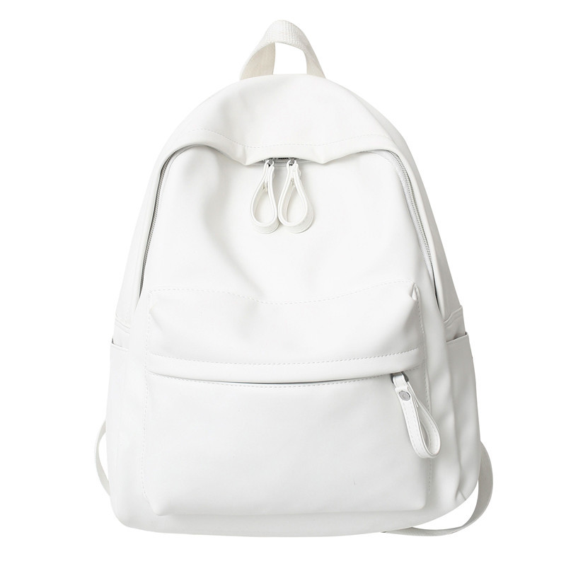 2022 nueva mochila escolar de cuero suave para estudiantes de secundaria mochila femenina simple casual moda mochila de viaje de gran capacidad para hombres