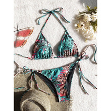 W 37476 Leopard print tie bikini ����ϵ���Ȼ���Ӿ�¿羳