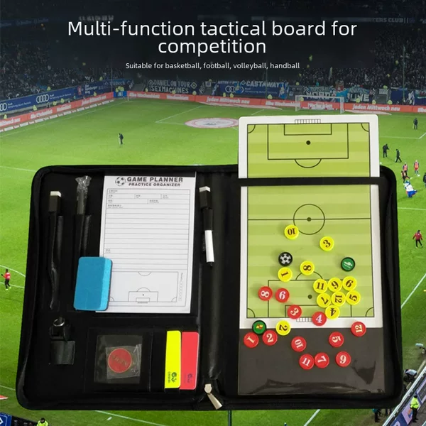 Multifunctional Tactical Board Football Zipper Tactical Sand Table Magnetic Tactical Bag Referee Supplies