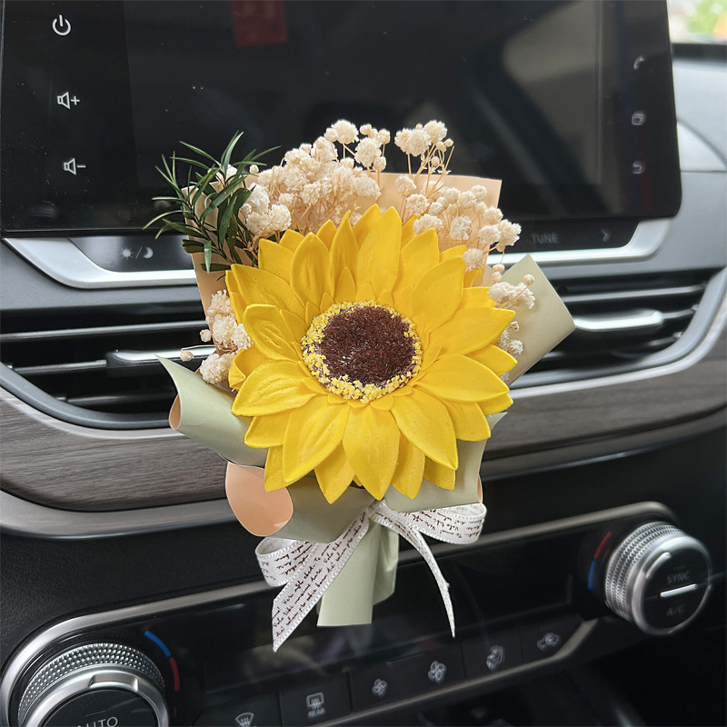 汽车内饰车载香薰香水出风口装饰干花小花束空调口饰品摆件挂件款|undefined