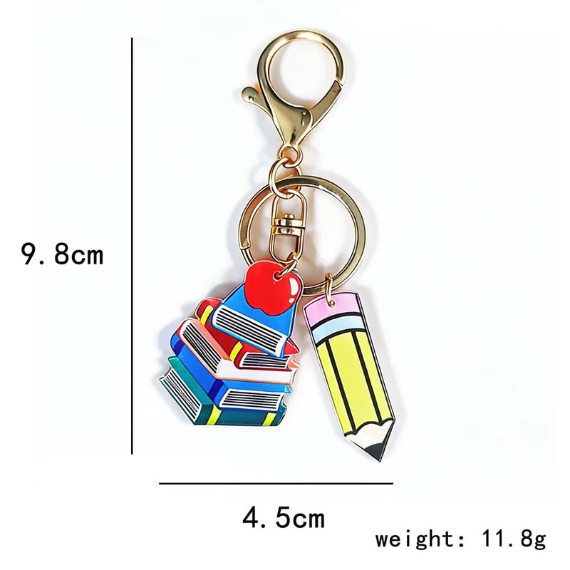 Cross-Border European and American Graduation Season Accessories, Pencils, Books, Back-To-School Season Keychains, Acrylic Student Keychain Pendants