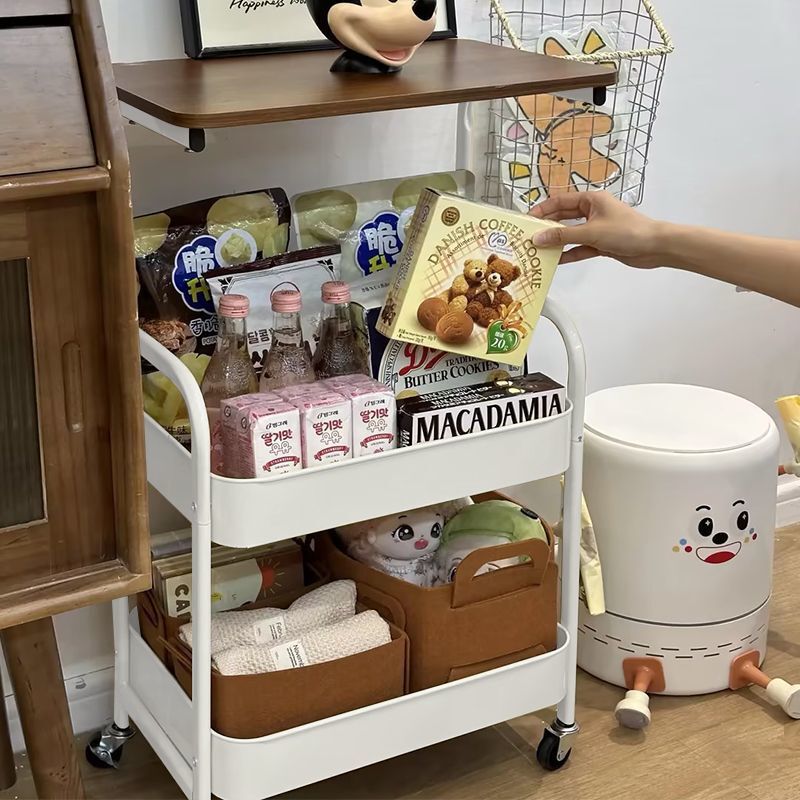 厨房置物架小推车可移动客厅卧室小推车大容量饮料置物架卫生间架|undefined