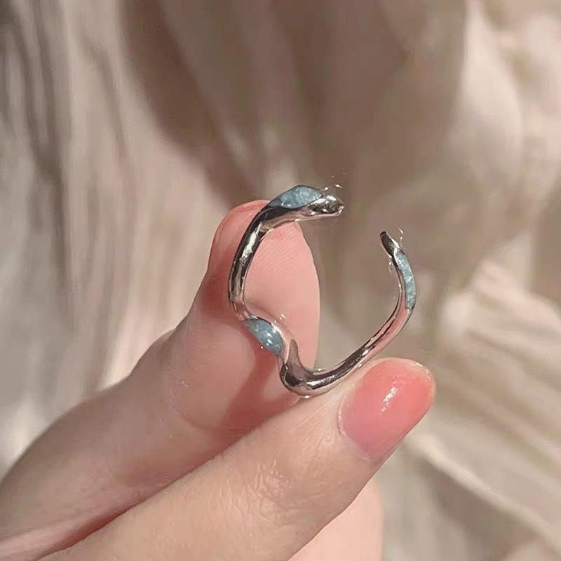 여성을위한 틈새 복고풍 패션 다목적 반지 반지  라이트 럭셔리 하이 엔드 검지 반지 다목적 오픈 반지