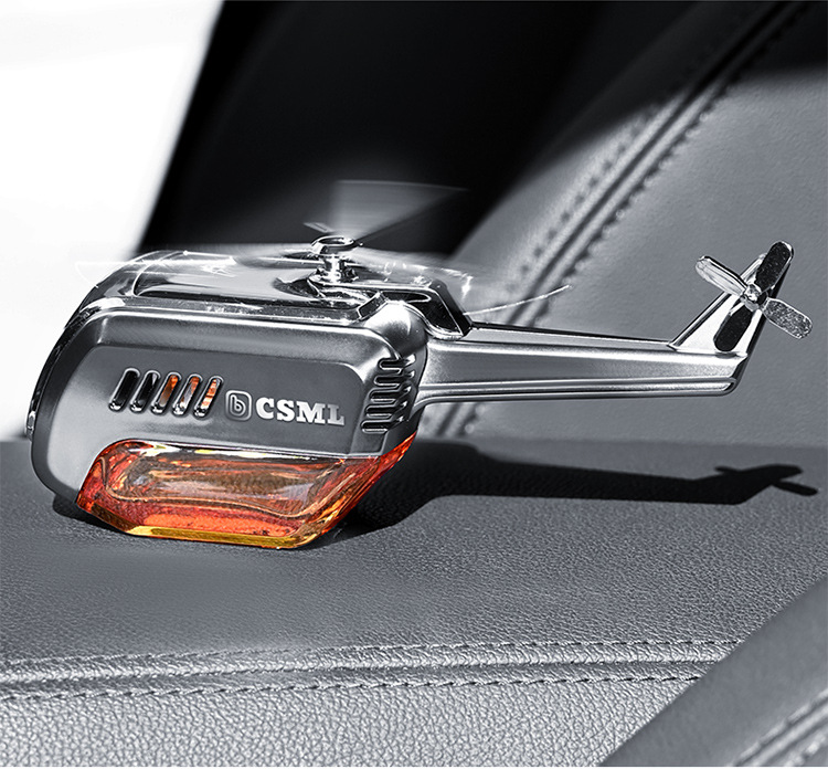 Car perfume car aromatherapy car odor removal lasting fragrance light fragrance solar helicopter decoration