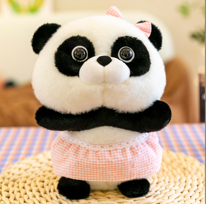 Panda muñeca de peluche juguete nacional tesoro simulación pequeña panda muñeca pequeño tamaño colgante Ragdoll niños regalo de cumpleaños