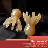 Популярная портативная массажная расческа-осьминог с широкими зубьями, массажер с восемью когтями, портативный ручной массажер для головы для релаксации
