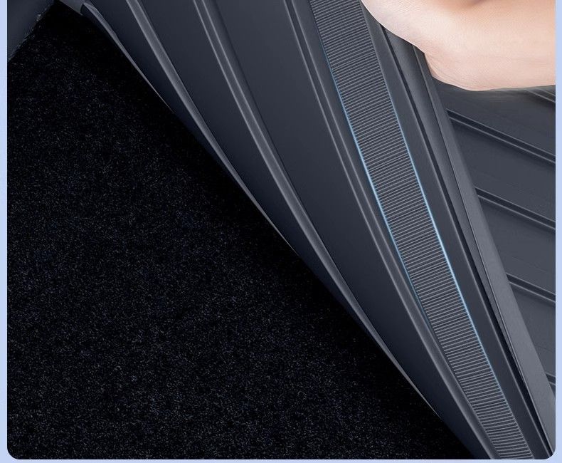 Suitable for Tesla's New Model 3Y Version Tpe Trunk Mat, Backrest Cushion, Rear and Front Trunk Non-Full-Coverage Mat