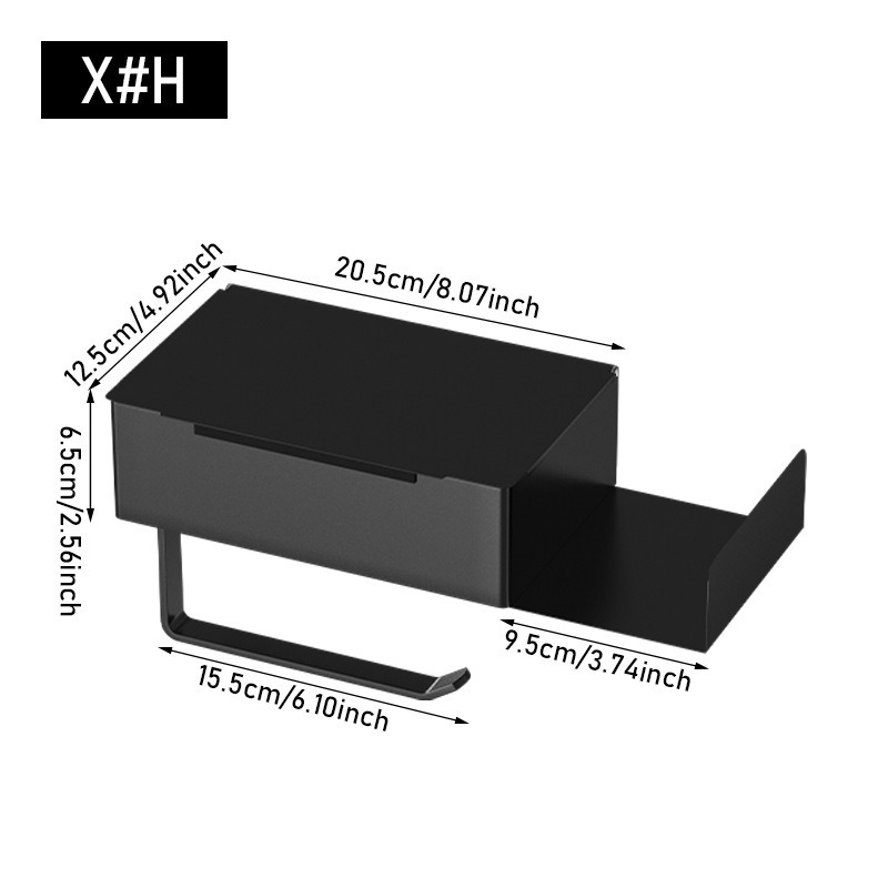 Estante de papel de baño sin perforación estante de toallas de baño caja de papel de baño multifuncional en la pared almacenamiento de papel higiénico doméstico