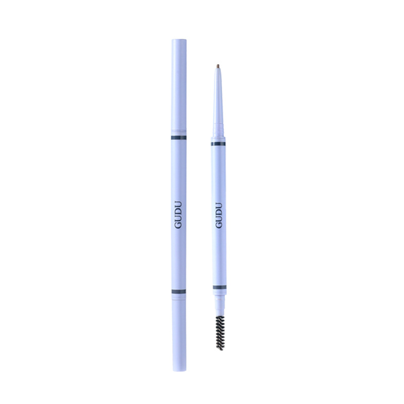 GUDU new slim eyebrow pencil is not easy to take off makeup double head three-dimensional ultra-fine refill beginner thrush cosmetics wholesale