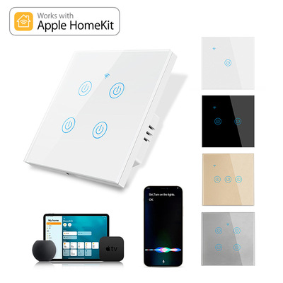 EU WiFi intelligence touch Wall switch Firewire Homekit Even Siri Voice Control Smart home