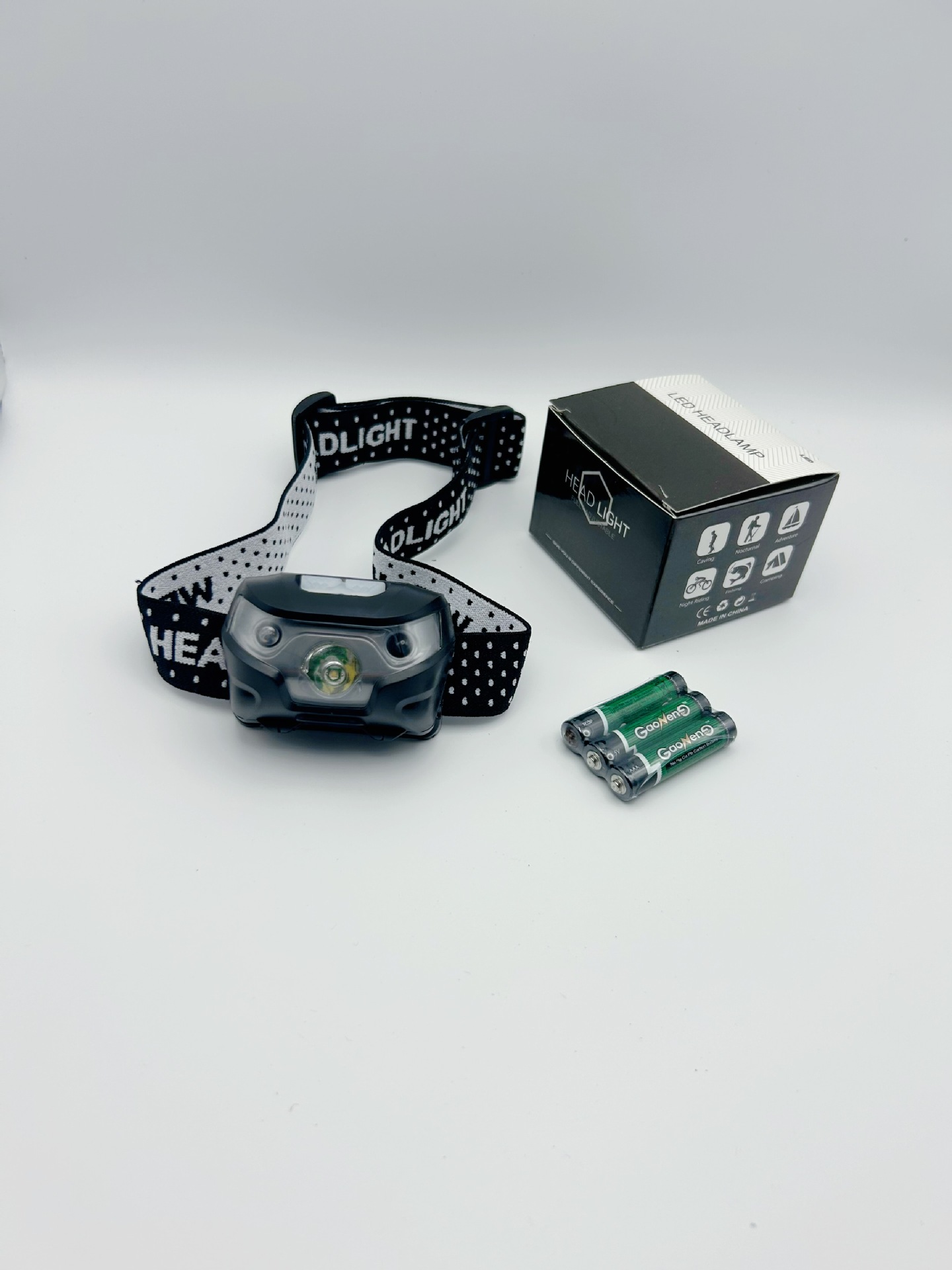 Faros de inducción de pesca con batería seca No. 7, luz fuerte led, luz doble roja y blanca, faros especiales para exteriores