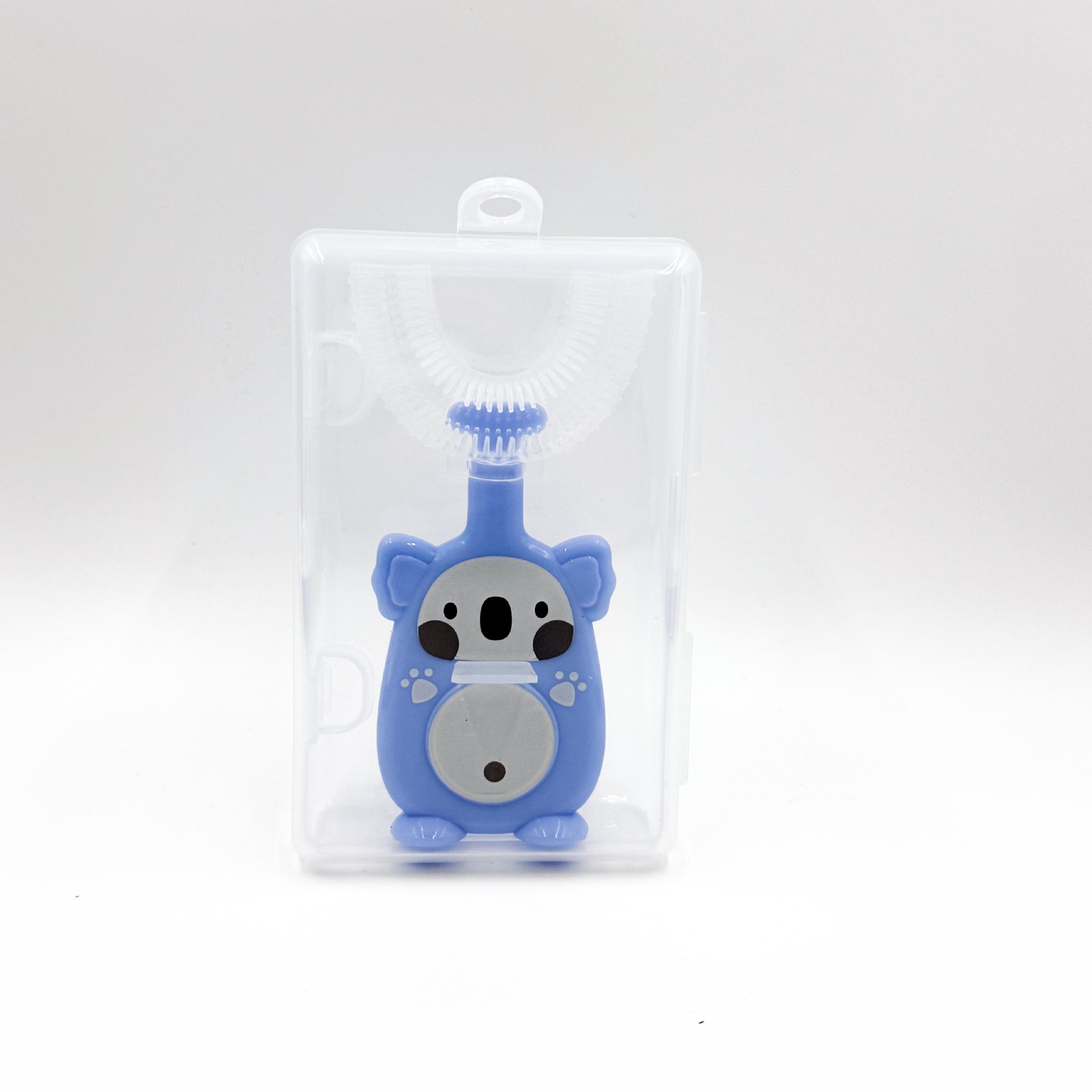 Cepillo de dientes manual en forma de U para bebés y niños pequeños, cepillo de dientes de silicona para limpieza bucal, herramienta de cepillado de cerdas suaves.