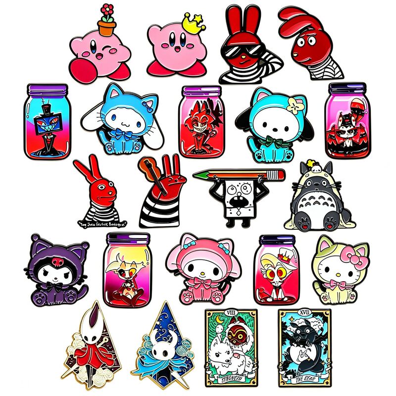 Hollow Knight Cartoon Peripheral Badge Animation Character Children's Clothing Backpack Decoration Brooch Set Hollow Knight Cartoon Peripheral Badge Animation Character Children's Clothing Backpack Decoration Brooch Set