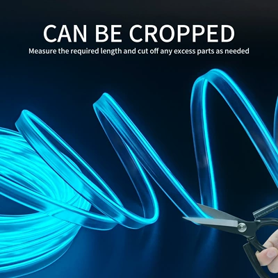 Avtomobil interyer LED USB soyuq işıq zolağı, modifikasiya üçün qoşulmasız işıq