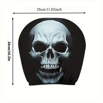 Universal seat cover – behalf of customers, car seat cover - cyan-skull-double-sided-printing-1-piece