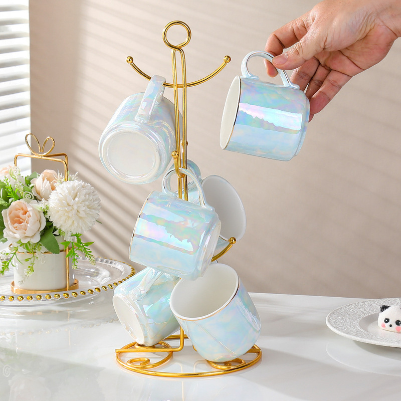 Afternoon tea cup suit ceramic mug suit coffee cup gift box March 8th Women's Day practical hand gift