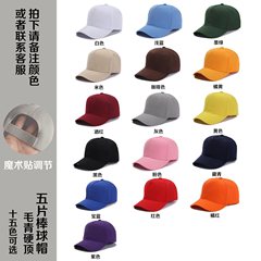 五片仿毛晴印制定logo刺绣棒球帽光版纯色帽子广告鸭舌帽毛晴帽