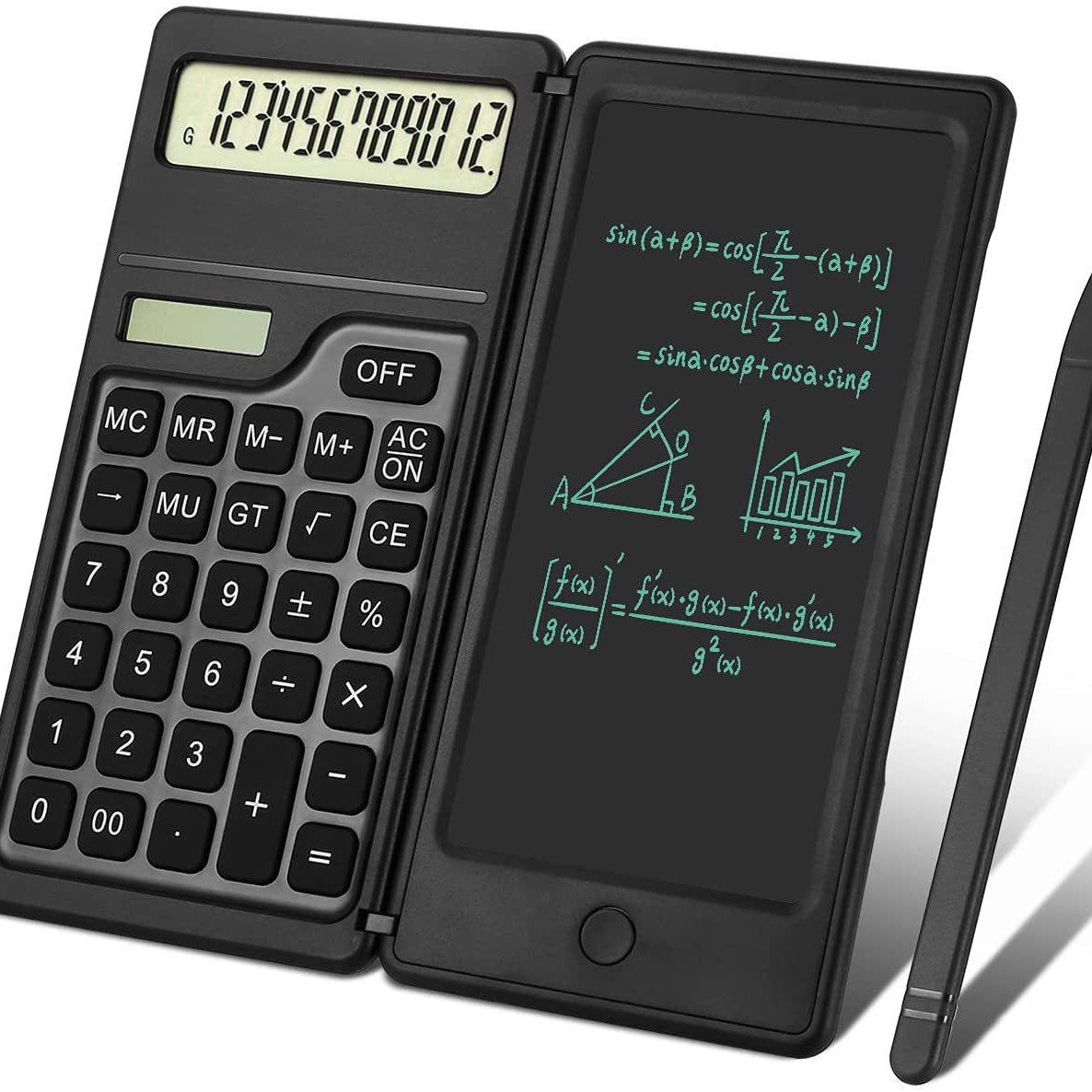 6-pulgadas calculadora solar escritura tablero aprendizaje Oficina portátil plegable LCD