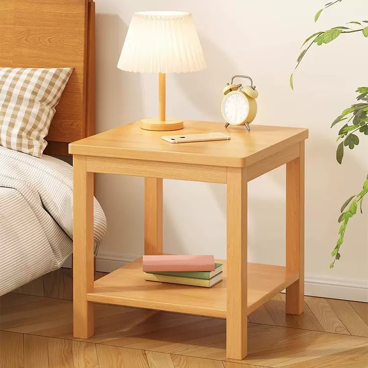 简易实木小方桌沙发边几客厅家用侧边柜2024新款床头置物架小桌子