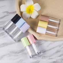 圆形大刷杠 大毛头唇釉管 粉色唇彩分装瓶 现货批发化妆品包材管