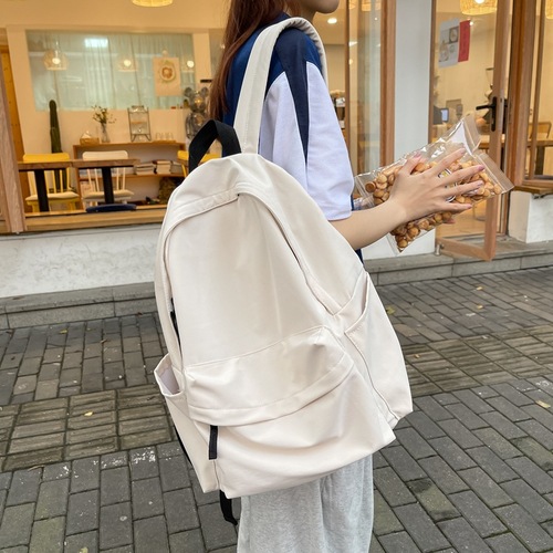 Blue schoolbag female college students simple original niche design ins waterproof backpack backpack junior high school students