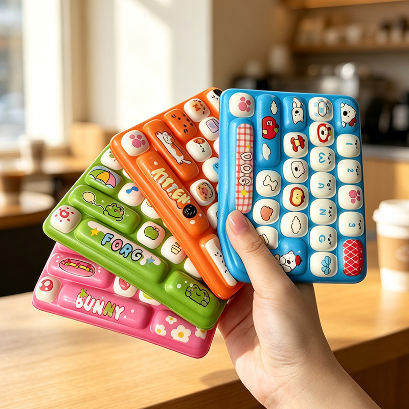 Soft and squishy, stress-relieving cartoon-themed printed creative keyboard keycaps, slow-rebound squeeze toys, PU stress relief toys Soft and squishy, stress-relieving cartoon-themed printed creative keyboard keycaps, slow-rebound squeeze toys, PU stress relief toys