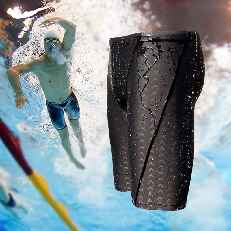 2024男性水泳パンツサメ皮水泳パンツ男性水泳用品5分水泳パンツスポット卸売り速乾平角|undefined