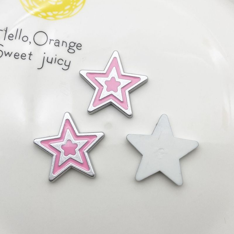かわいいシルバーパウダーキャットリボン五芒星ラブジュエリーアクセサリー diy 携帯電話ケースパッチ下駄靴花|undefined