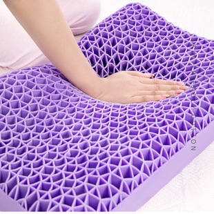 Silicone Pillow Tpe Healthy Pressure-Free Cervical Spine Sleep Pillow Skin-Friendly Honeycomb Breathable Washable Household Pillow with Melting