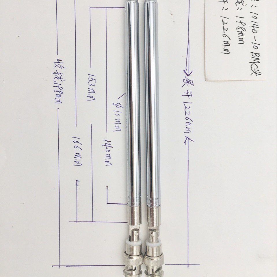 拉杆天线10140一10节BNC接头流金岁月收198展开1226mm1米2