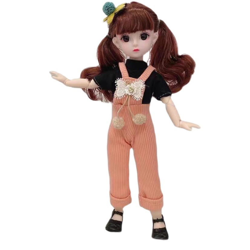 30cm grasa cuerpo muñeca pequeña princesa traje 3D ojos 12 articulaciones 6 puntos bjd muñeca niños muñeca