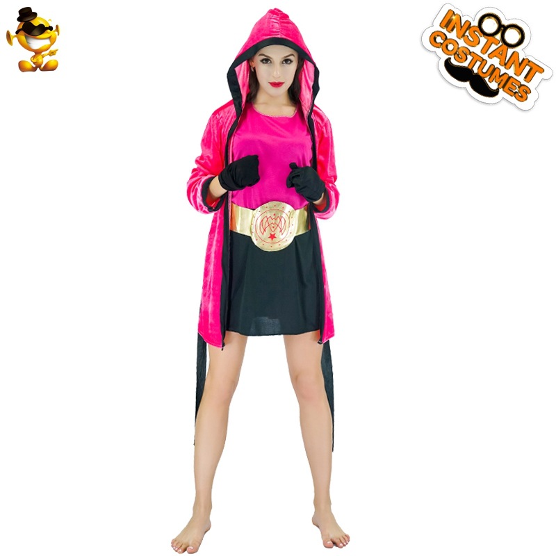 Gran boxeador femenino etapa traje de rendimiento traje de fiesta traje de cosplay juego de rol Mascarada lote de distribución