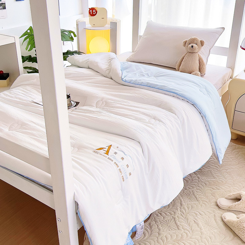 Quilt and Mattress Three-Piece Set for College Dormitory Bed 0.9m Dormitory Bunk Bed Single Mattress Pillow Bedding