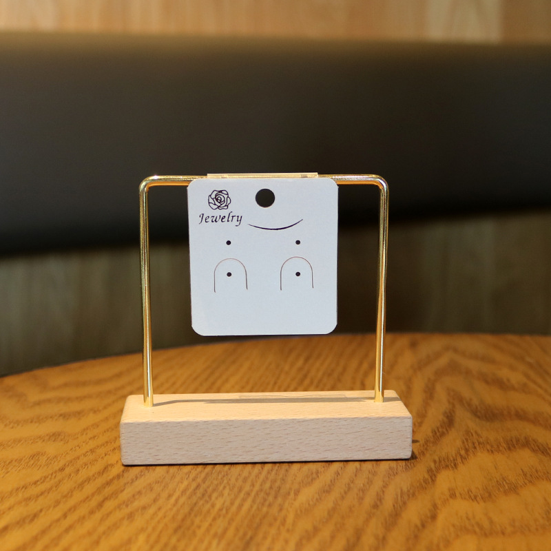 玫瑰款黑白灰粉四色PVC耳环饰品挂卡4.5*5纸耳夹包装纸卡现货批发