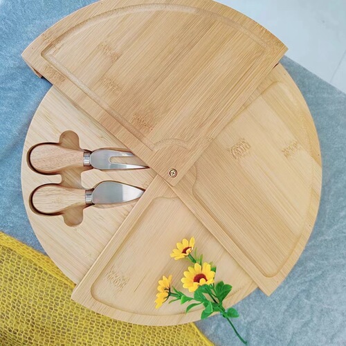 Nanzhu chopping board wholesale portable cheese and cheese board set steak pizza tray baking cake knives and forks