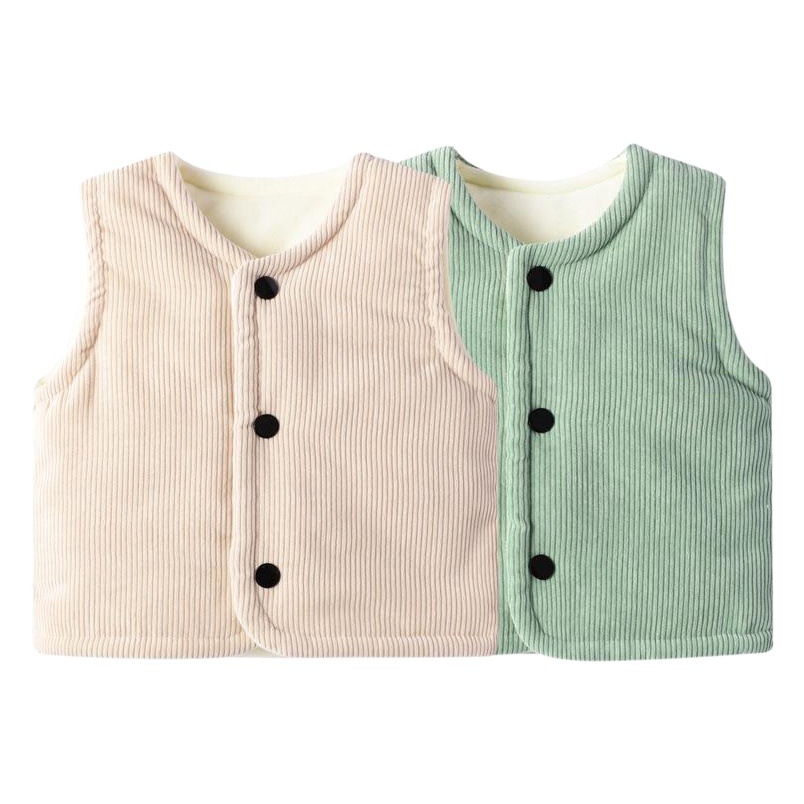 Chaleco de bebé acolchado niños 2022 Otoño e Invierno niños chaleco niñas bebé engrosado chaleco forrado de lana interior y exterior desgaste