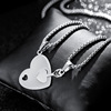 Glossy lightening hair dye stainless steel, necklace heart-shaped, sweater, pendant, accessory engraved, Korean style