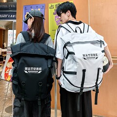 新しい韓国スタイルのロールトップトレンディなブランドカジュアルバックパック男性用アウトドア旅行フィットネス荷物バックパック大学生バッグ女性用
