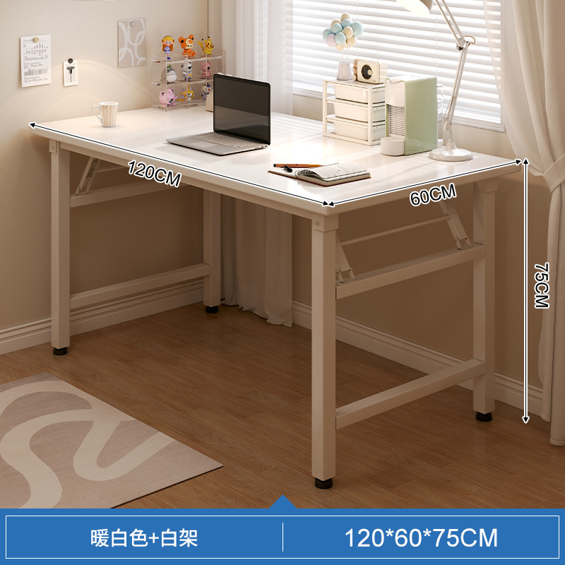 Mesa plegable, dormitorio de niñas, escritorio doméstico, escritorio de computadora simple, tabla rectangular, tabla larga, pequeño escritorio de trabajo image 12