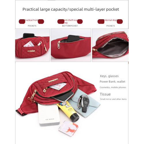 Fashionable Women's Trendy Waist Bag Coin Cashier Large Capacity Multi-functional Waist Bag, Versatile Chest Bag Wholesale