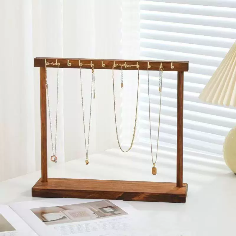 Подставка для демонстрации украшений из орехового дерева, подставка для браслетов, настольные украшения, подвески, серьги, аксессуары для хранения, подставка для ювелирных изделий