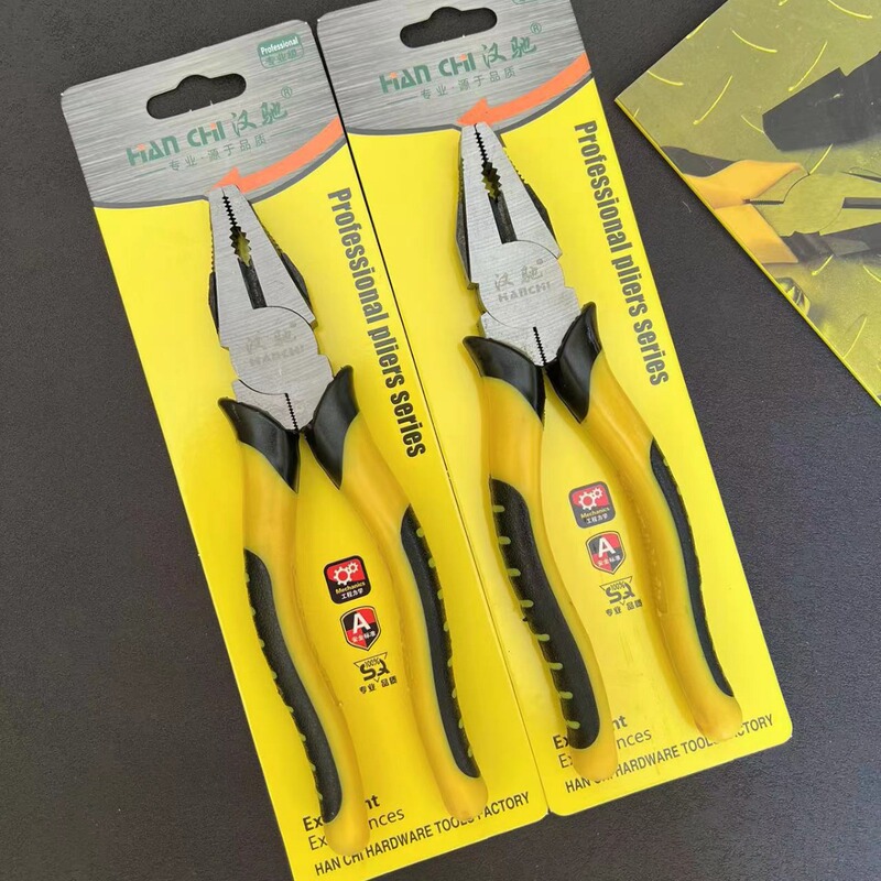 Hanchi factory wire pliers tiger leather handle vise pointed nose pliers diagonal pliers labor-saving electrical pliers wholesale
