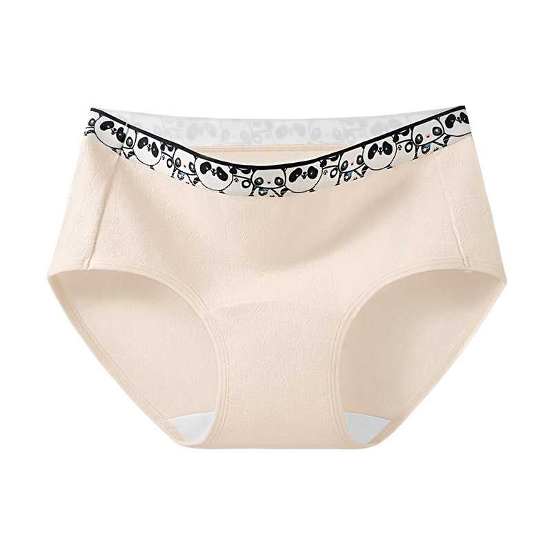 Bragas de entrepierna de algodón de oso de grado 10A entrepierna antibacteriana entrepierna larga sin costuras tipo A ropa interior de mujer de cintura media suave y transpirable de algodón