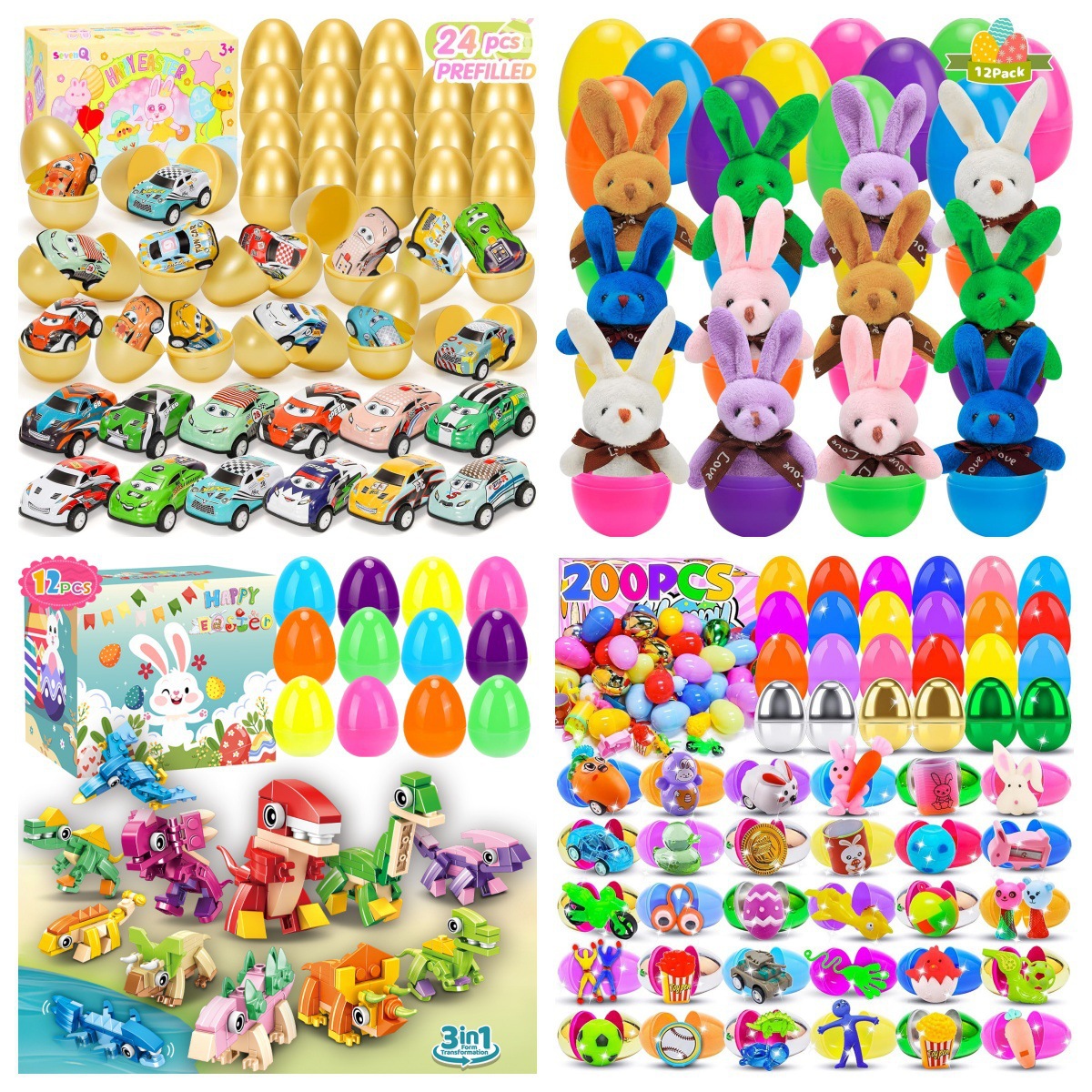 Juguete de Conejo de Peluche para Niños, Regalo de Pascua, Juguete de Cápsula, Huevo de Pascua DIY de Amazon 2026