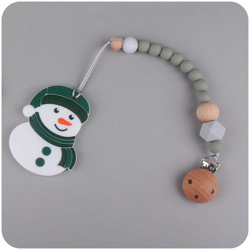 Nueva SERIE DE Navidad bebé teether suministros bebé juguetes creativos de silicona molar teether Amazon AliExpress