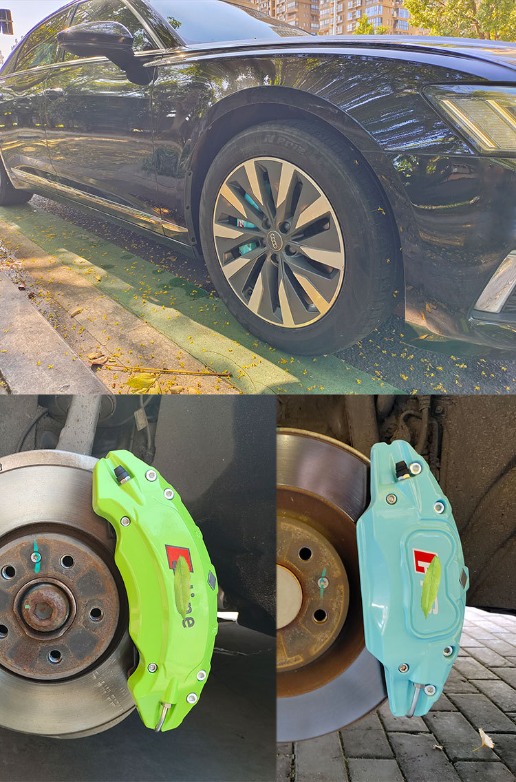 Suitable for Audi A4L brake caliper cover modification, A3A5A6LA7 aluminum alloy Q2LQ5LQ6 caliper cover color change