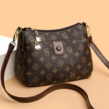 正品品牌女包2025KJ牛皮质感百搭新款单肩中年妈妈斜挎包大容量