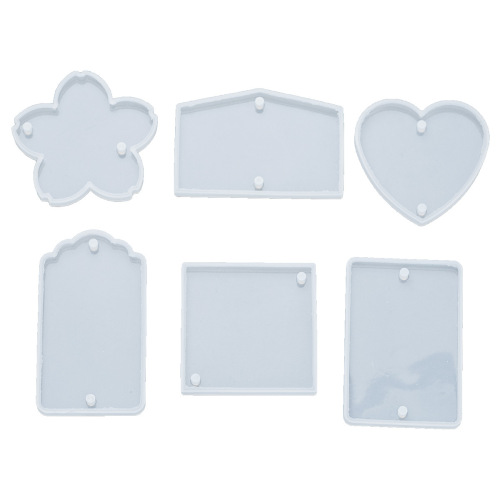 Glue diy mold aromatherapy plaster tag double hole chuck tag car hanging handmade material package silicone abrasive tool