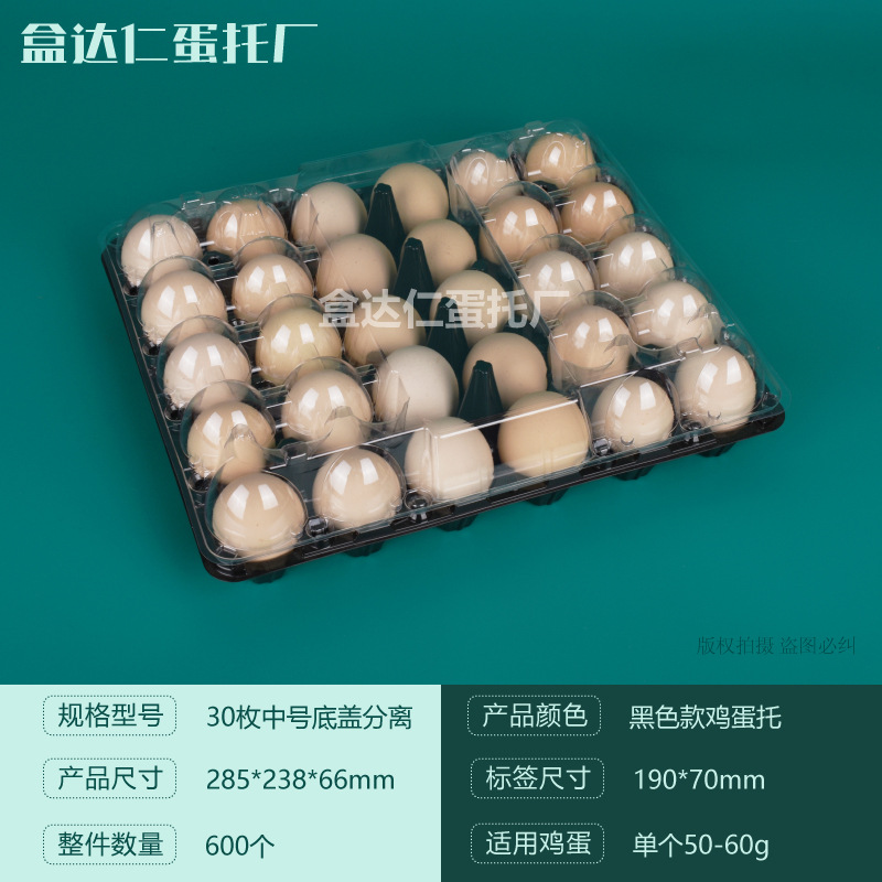 Titular de huevo de plástico desechable con hebilla con tapa a prueba de golpes transparente Tierra huevo caja de embalaje supermercado ventas directas de la fábrica