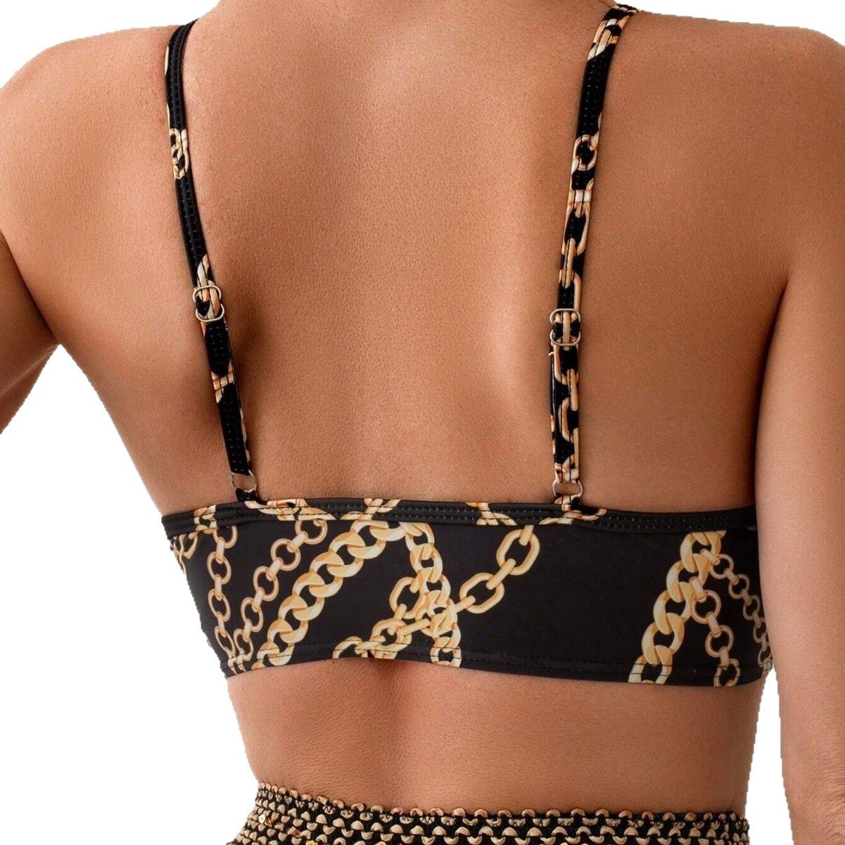 High-Waisted Bikini Set – Sexy Floral Print & Push-Up Top (S-XL, Nylon-Spandex Blend, No Underwire, Tummy Control)_voghion.com